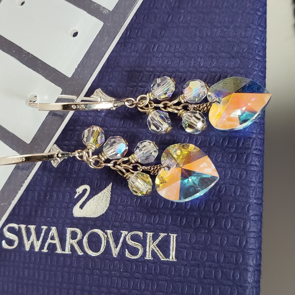NEW! Swarovski Heart Dangle Drop Earrings - Mother's Day Anniversary Gift - Picture 2 of 16